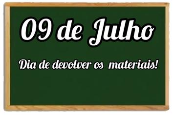 Educação ? Devolução dos materiais será nessa sexta (09)