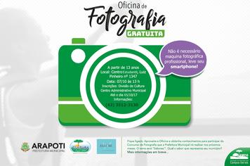 InscriÃ§Ãµes para Oficina de Fotografia vÃ£o atÃ© quinta (5/10)
