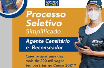 PSS Censo 2021 - 28 vagas para Arapoti