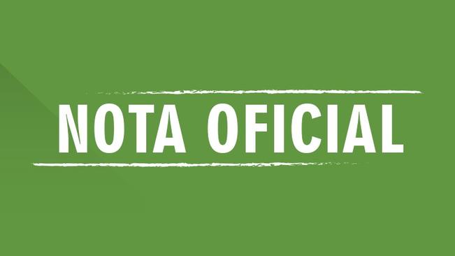 Nota Oficial - Cancelamento de evento