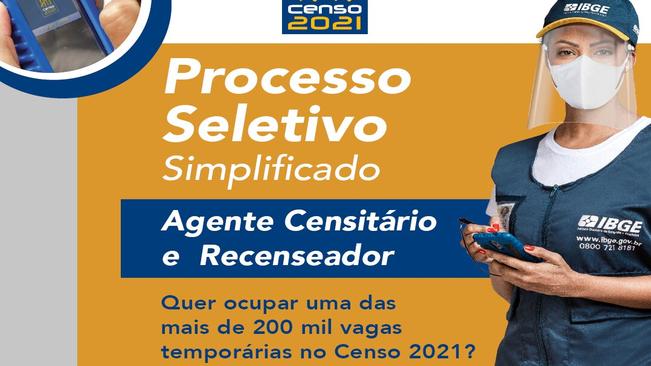 PSS Censo 2021 - 28 vagas para Arapoti