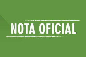 Nota Oficial - Cancelamento de evento