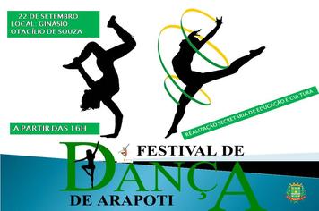 Abertas inscriÃ§Ãµes para o Festival de DanÃ§a de Arapoti