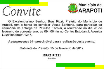 CONVITE - PATRULHA ESCOLAR