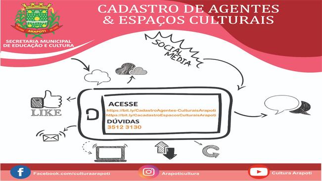 Prefeitura lanÃ§a Cadastro Municipal de Cultura